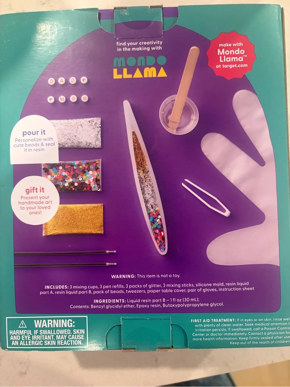 Mondo Llama Create-Your-Own Resin Pens Kit - Teal